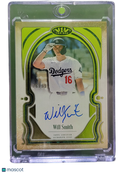 2026 Topps Tier One Tier One Talent Autographs Will Smith #TITA-WS Green 76/99