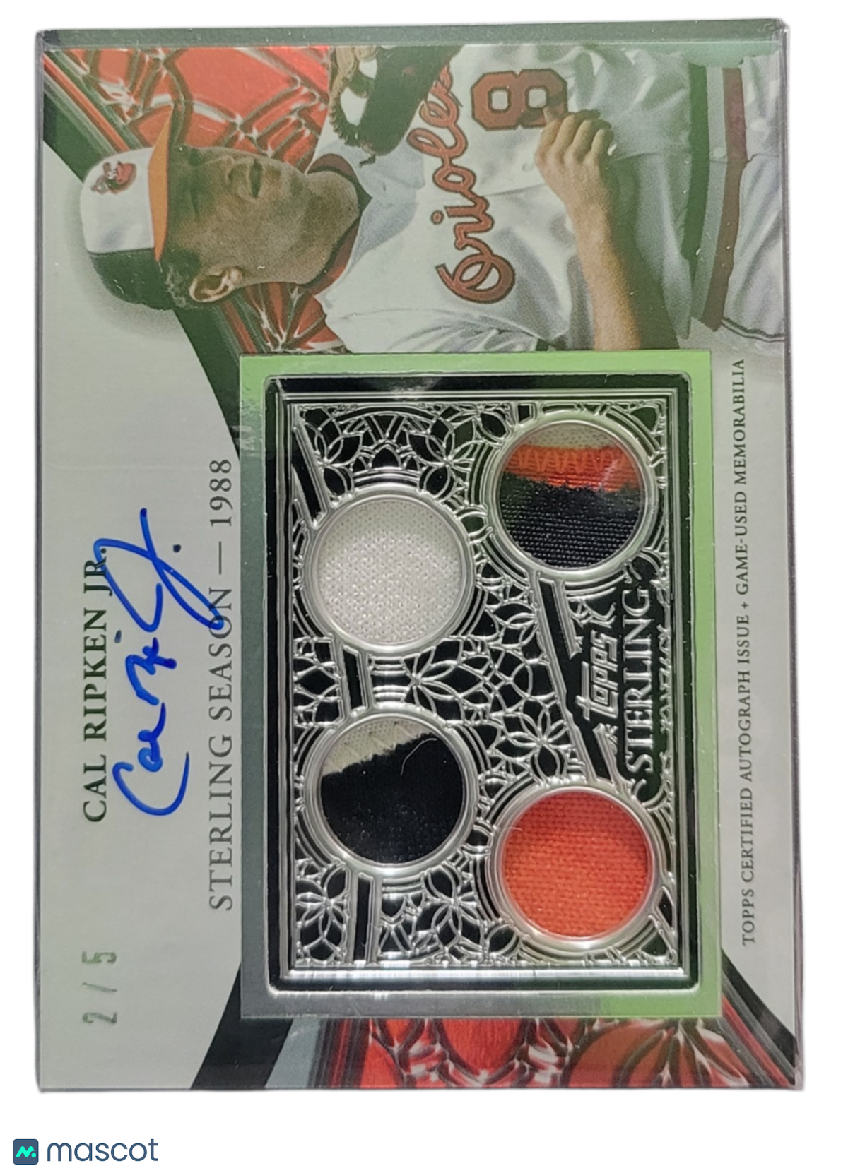2023 Topps Sterling Cal Ripken Jr. #SSAR-CRJ Quad Relic Game-Used Mem/ 5