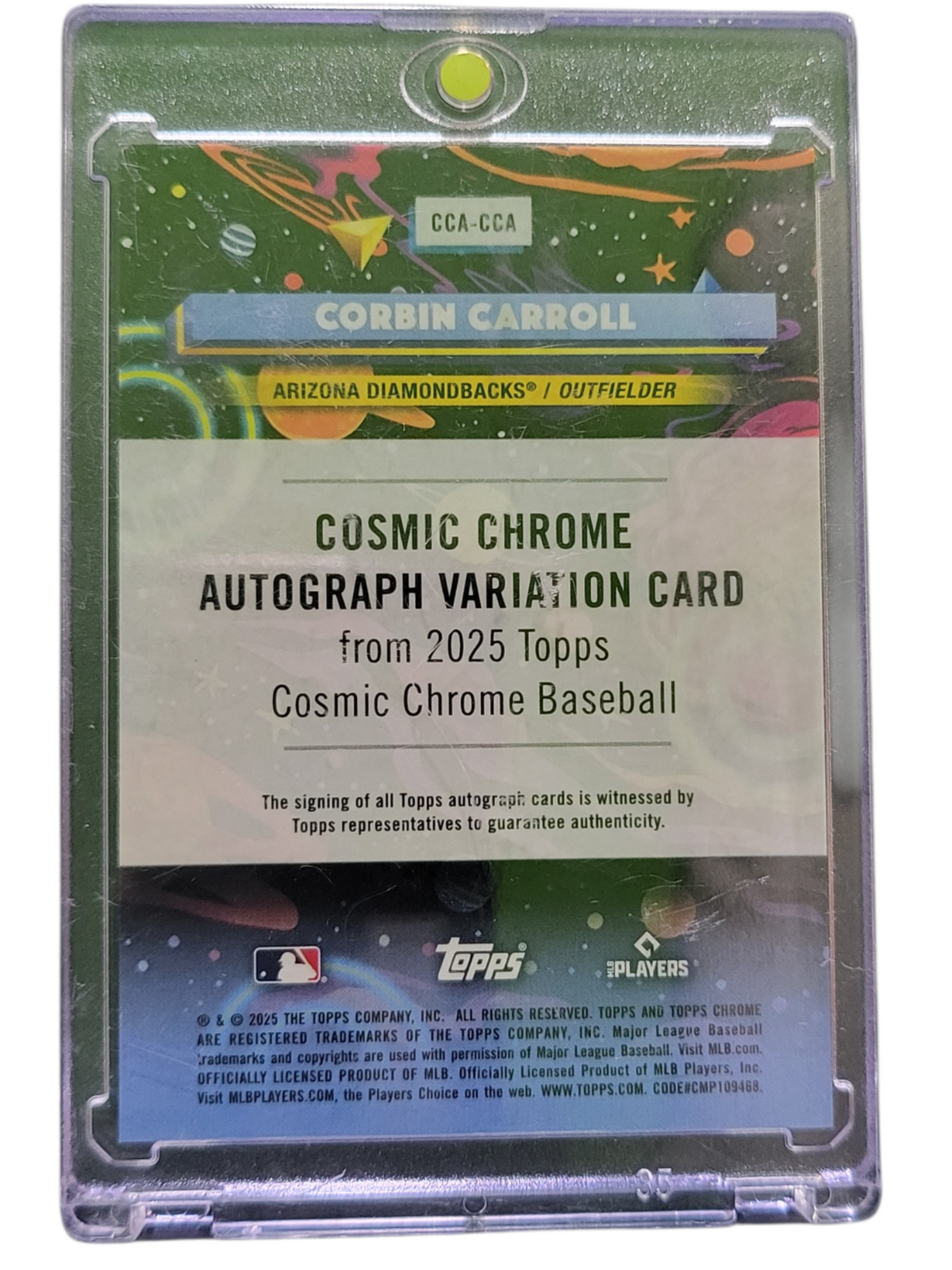 2025 Topps Cosmic Chrome Corbin Carroll #CCA-CCA Yellow RayWave /