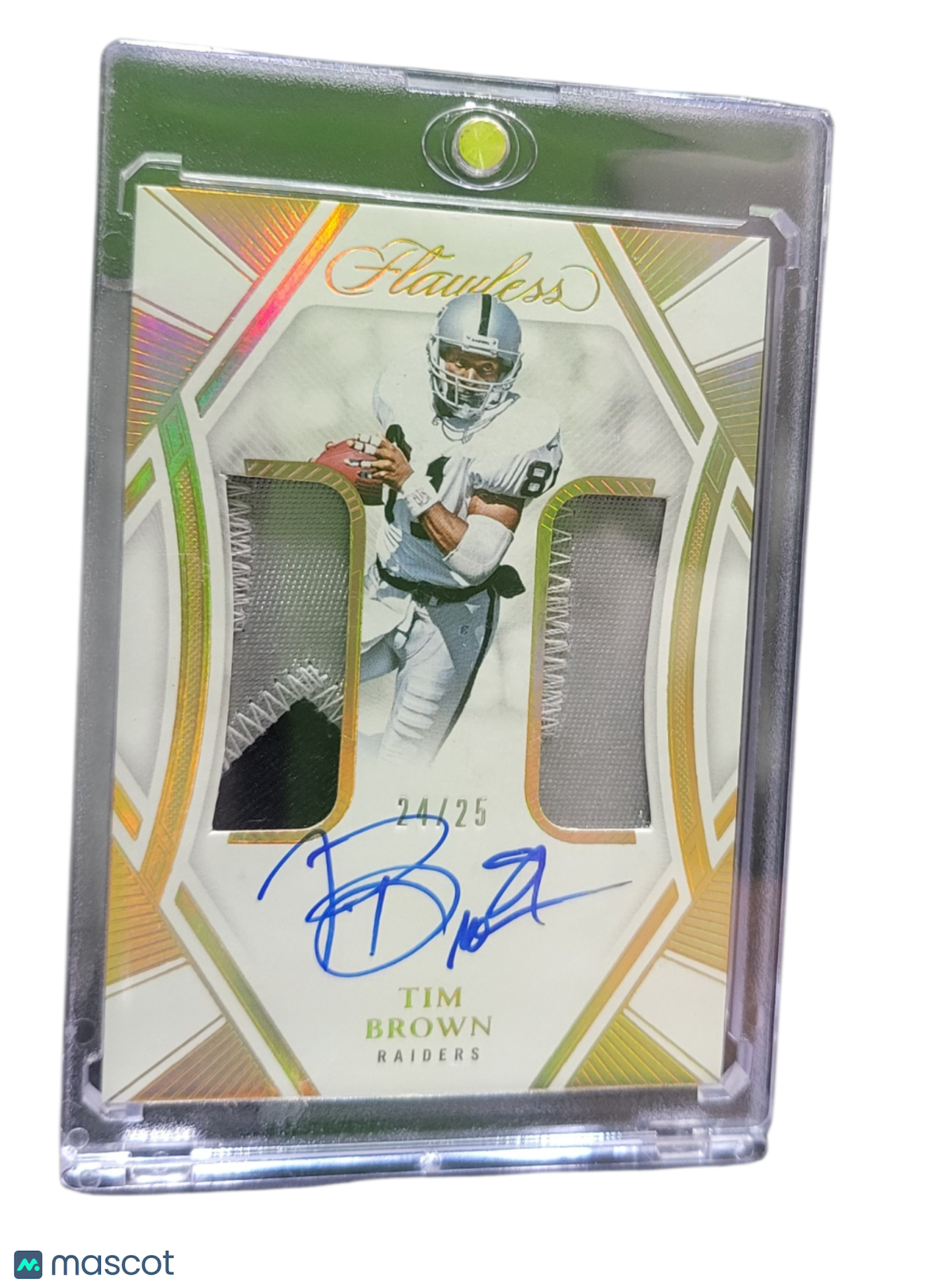 2025 Panini Flawless Tim Brown #DPA-TBN Dual Patch Autographs 24/25