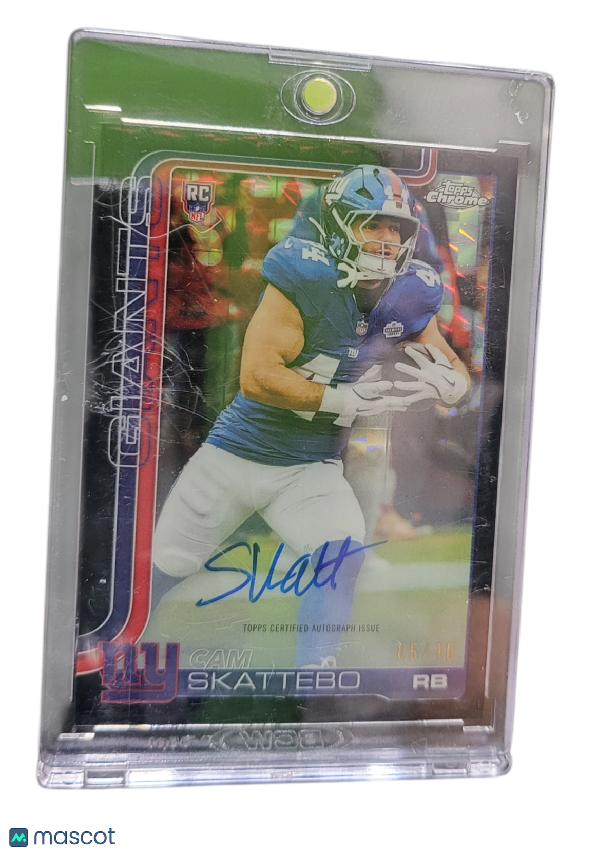 2025 Topps Chrome Cam Skattebo #RA-CS Rookies Auto Variation /10 RC