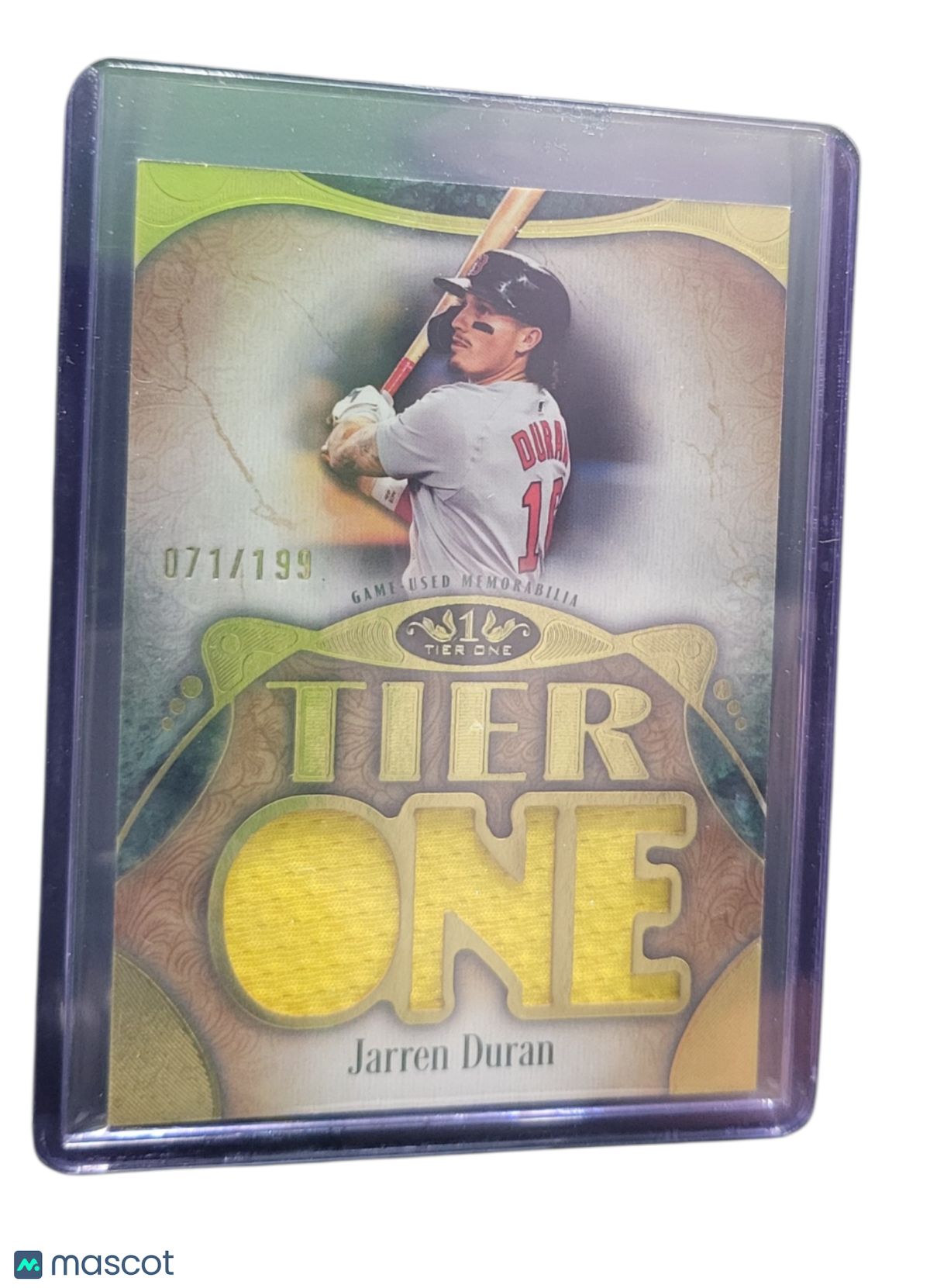 2026 Topps Tier One Jarren Duran #T1RD-JD Relic Game Used Mem Die-Cut /199