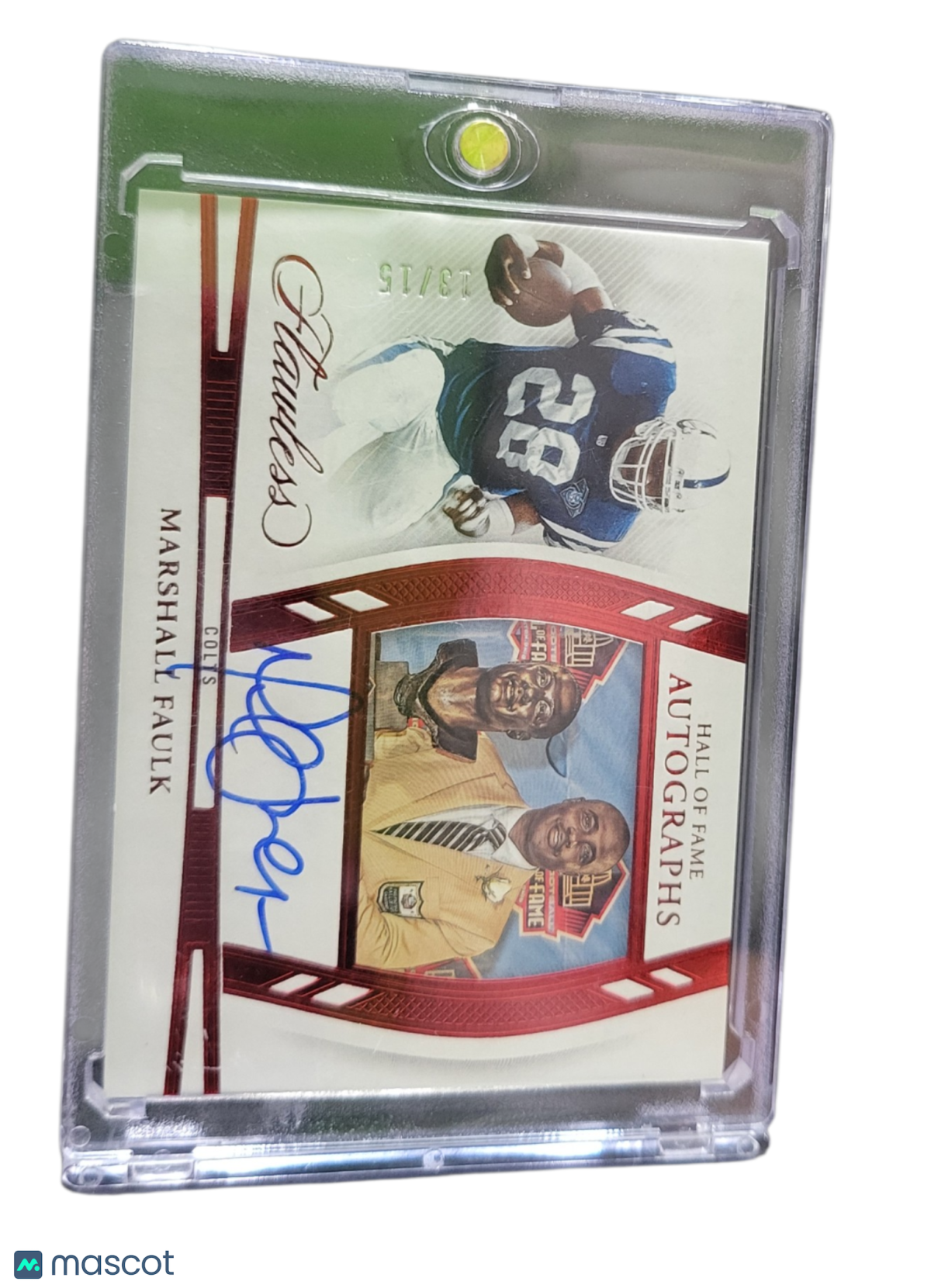 2025 Panini Flawless  Marshall Faulk #HOF-MFK Ruby Hall of Fame Auto /15