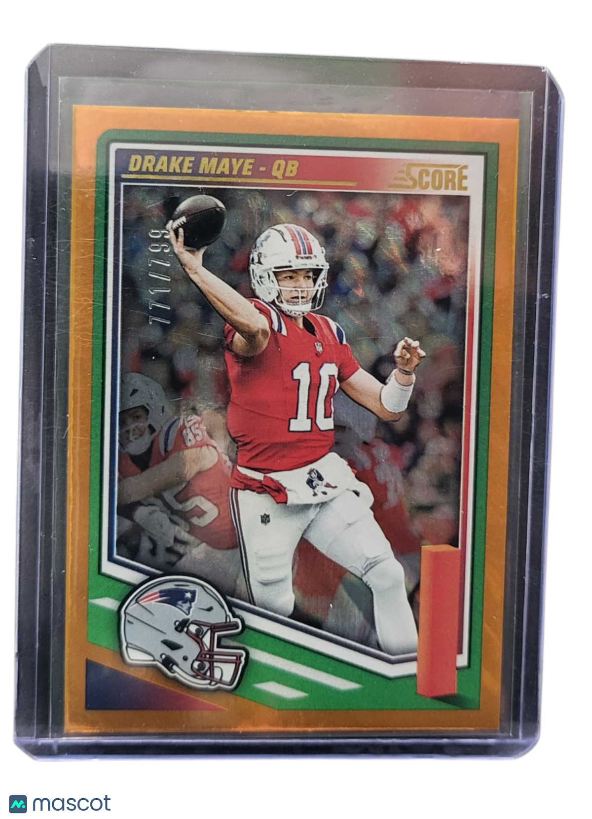 2025 Panini Score Football Drake Maye #27 Gold