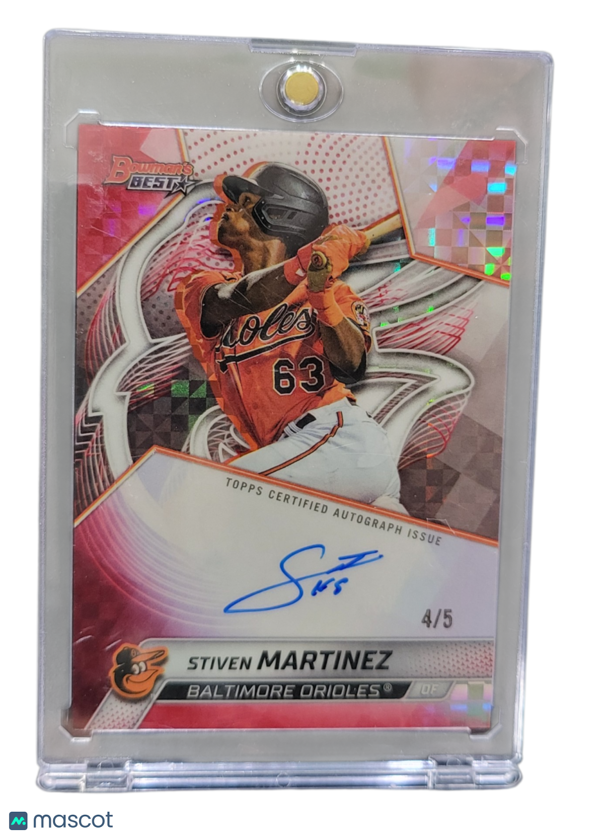 2025 Bowman's Best Stiven Martinez #B25-SMA Red Refractor 4/5