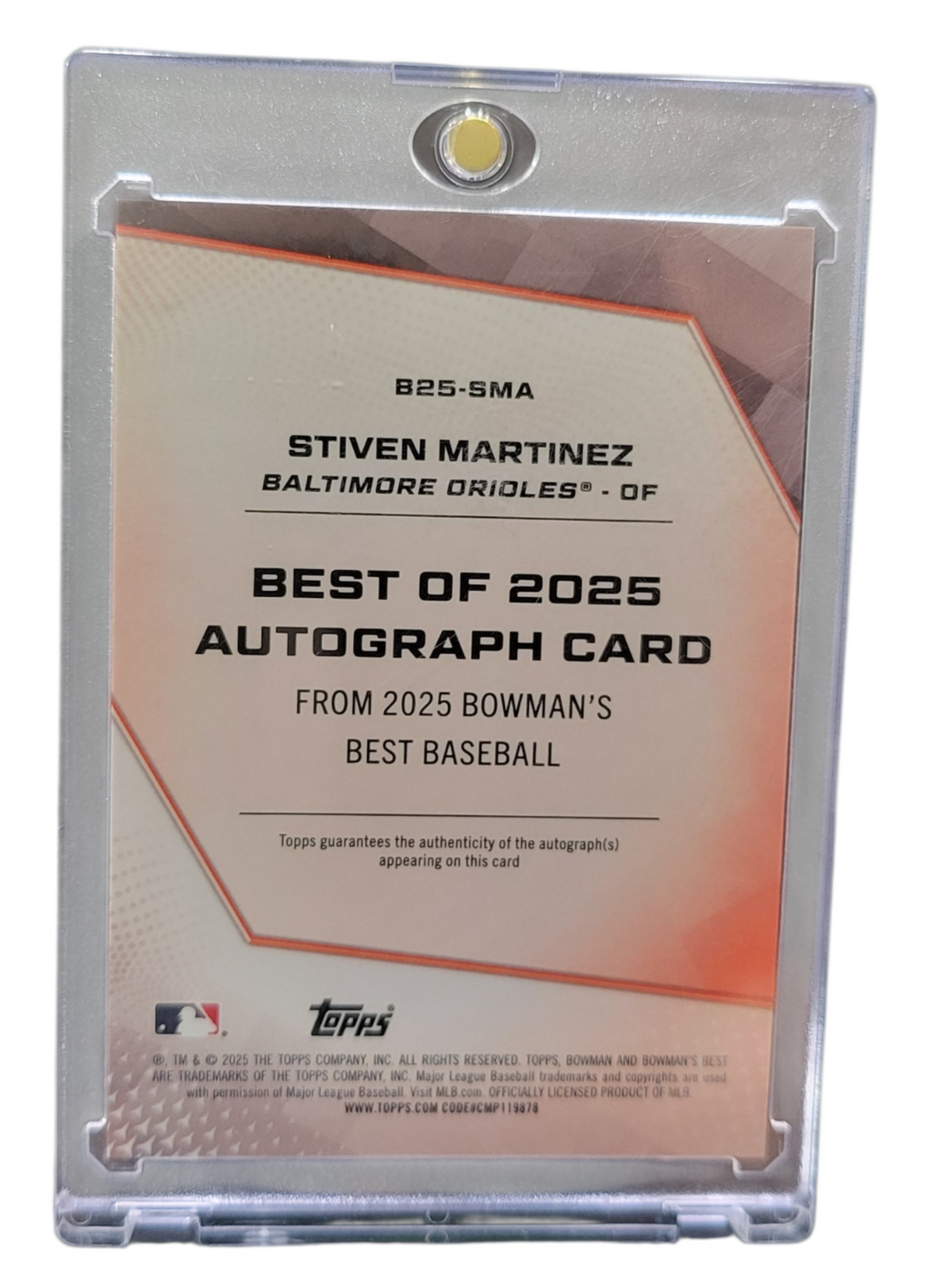 2025 Bowman's Best Stiven Martinez #B25-SMA Red Refractor 4/5