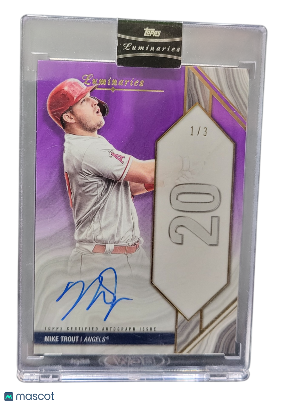 2022 Topps Luminaries Baseball Mike Trout #HRK-MTR Purple 1 / 3