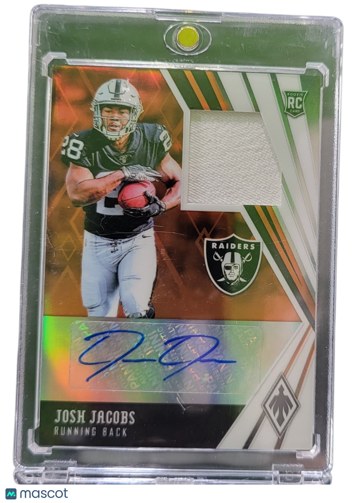 2019 Panini Phoenix Josh Jacobs #RJA-JJ Patch RC 35/49 Memorabilia