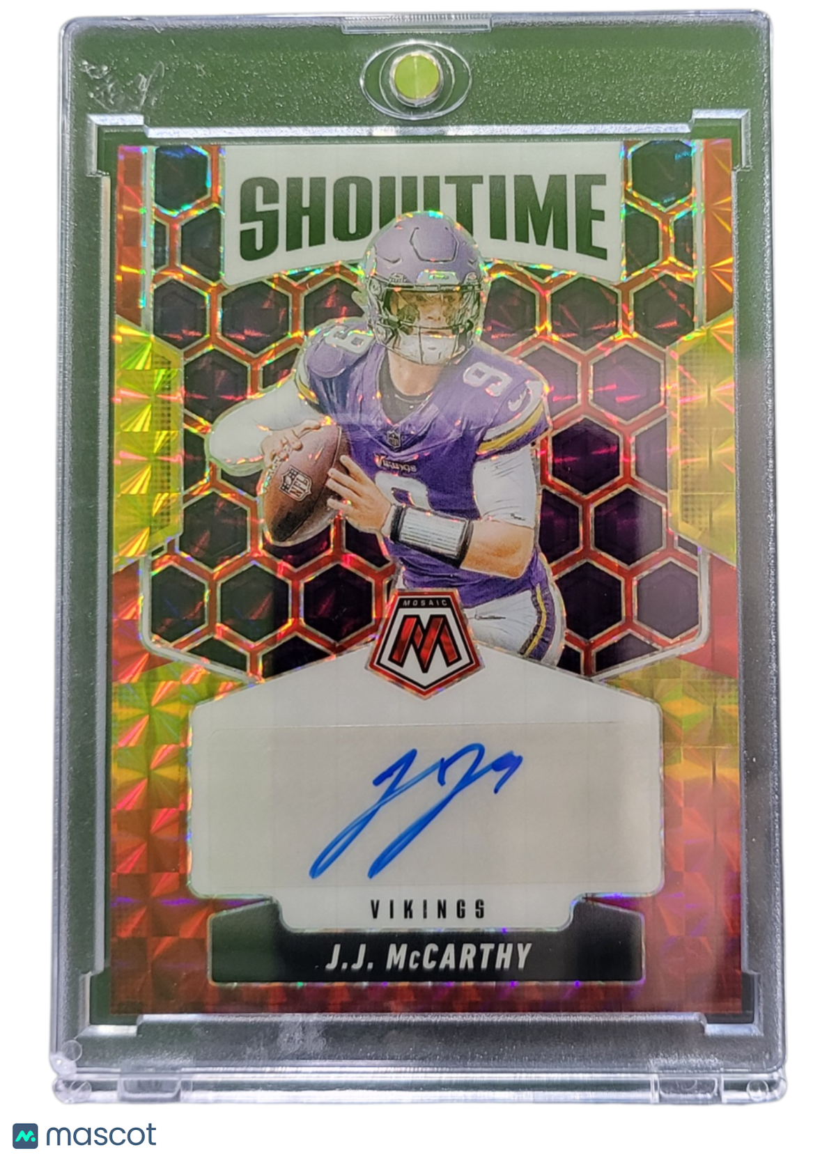 2025 Panini Mosaic Football Showtime Signatures J.J. McCarthy #SOS-JJM