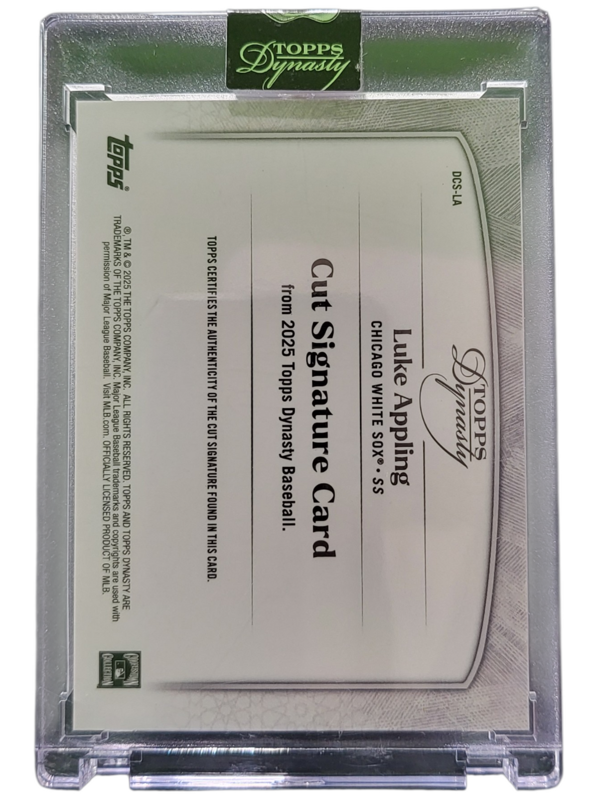 2025 Topps Dynasty Luke Appling #DCS-LA Cut Signature 1 / 1