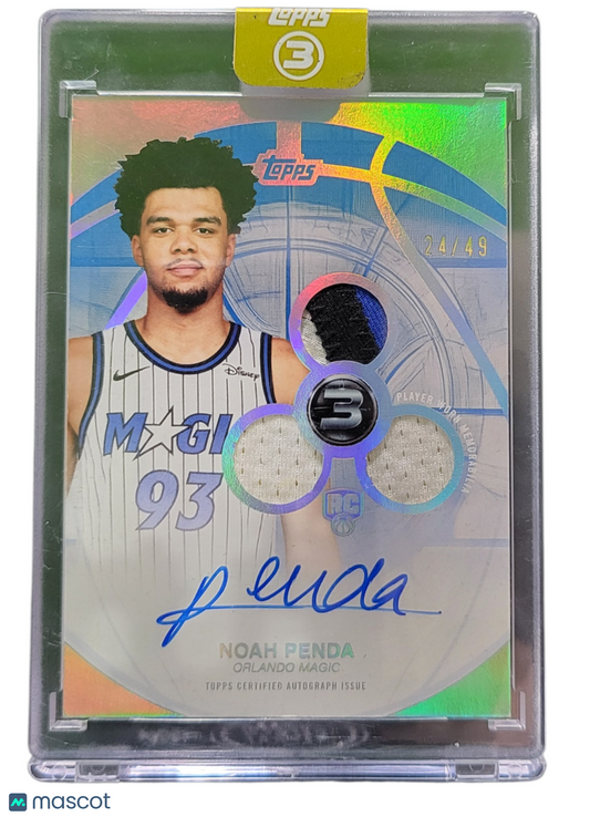 2026 Topps 3 Basketball Noah Penda #RPV-NP Autograph Patch 24/49 RC