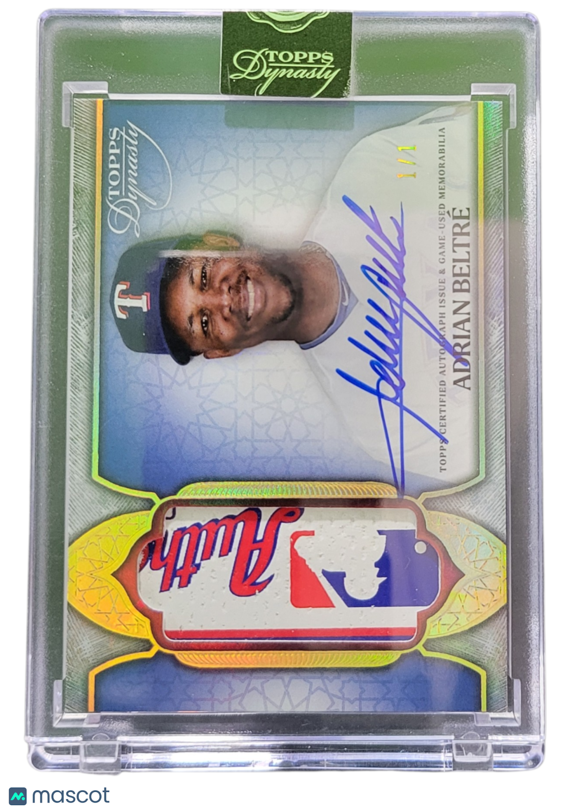 2025 Topps Dynasty Adrian Beltre #DAP-AB3 Autograph Patch 1/1 Memorabilia