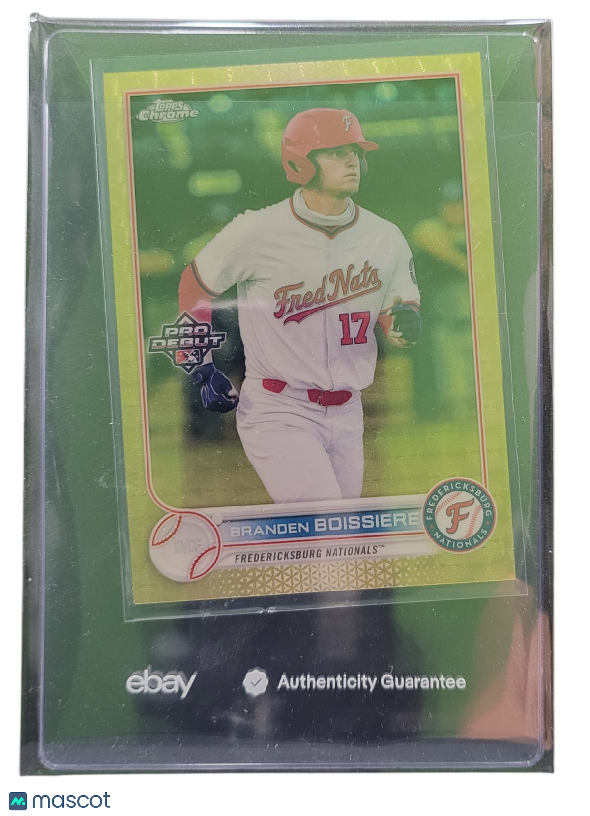 2022 Topps Chrome Pro Debut Branden Boissiere #PDC-36 Yellow