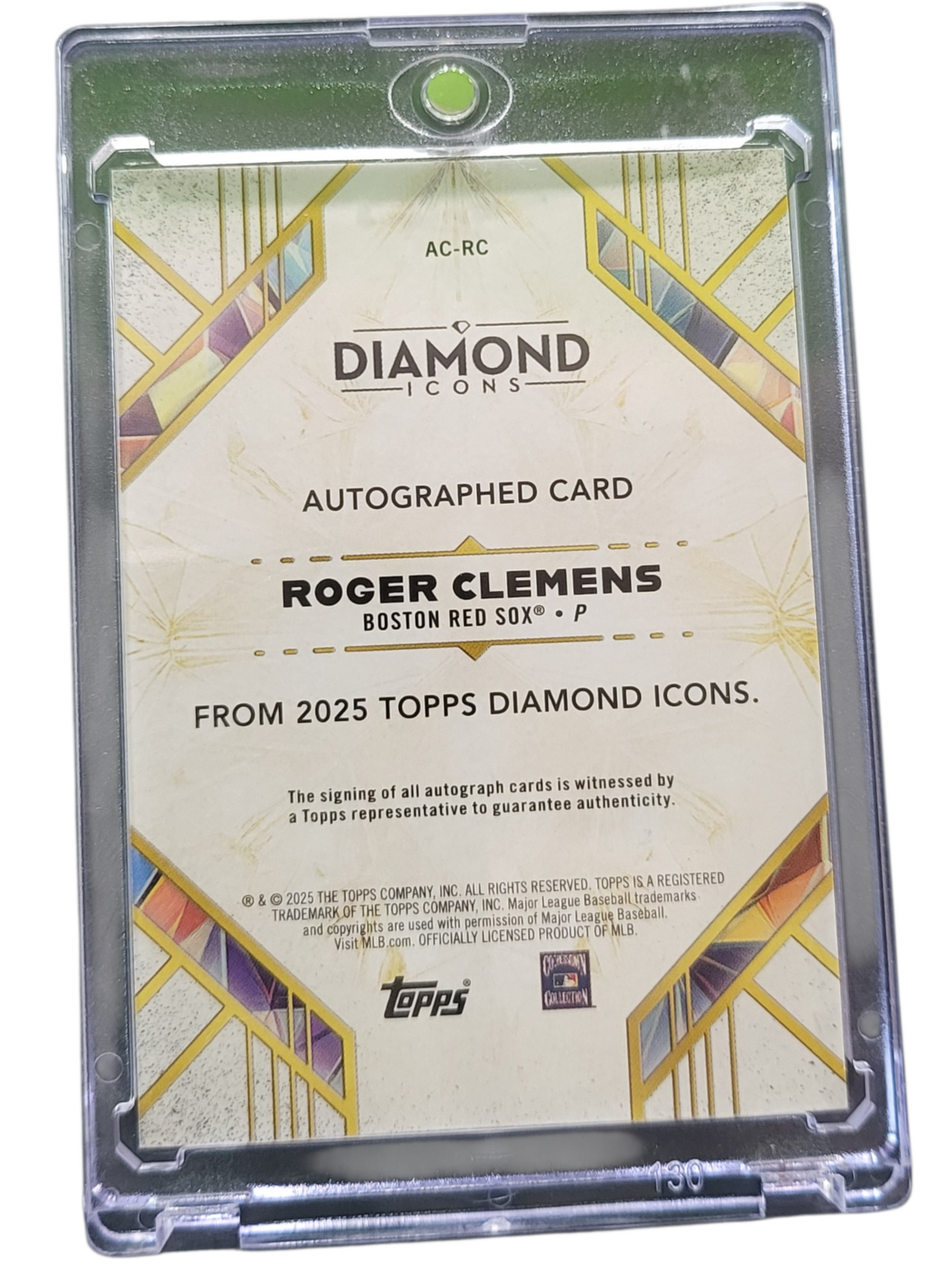2025 Topps Diamond Icons Roger Clemens #AC-RC 04/15