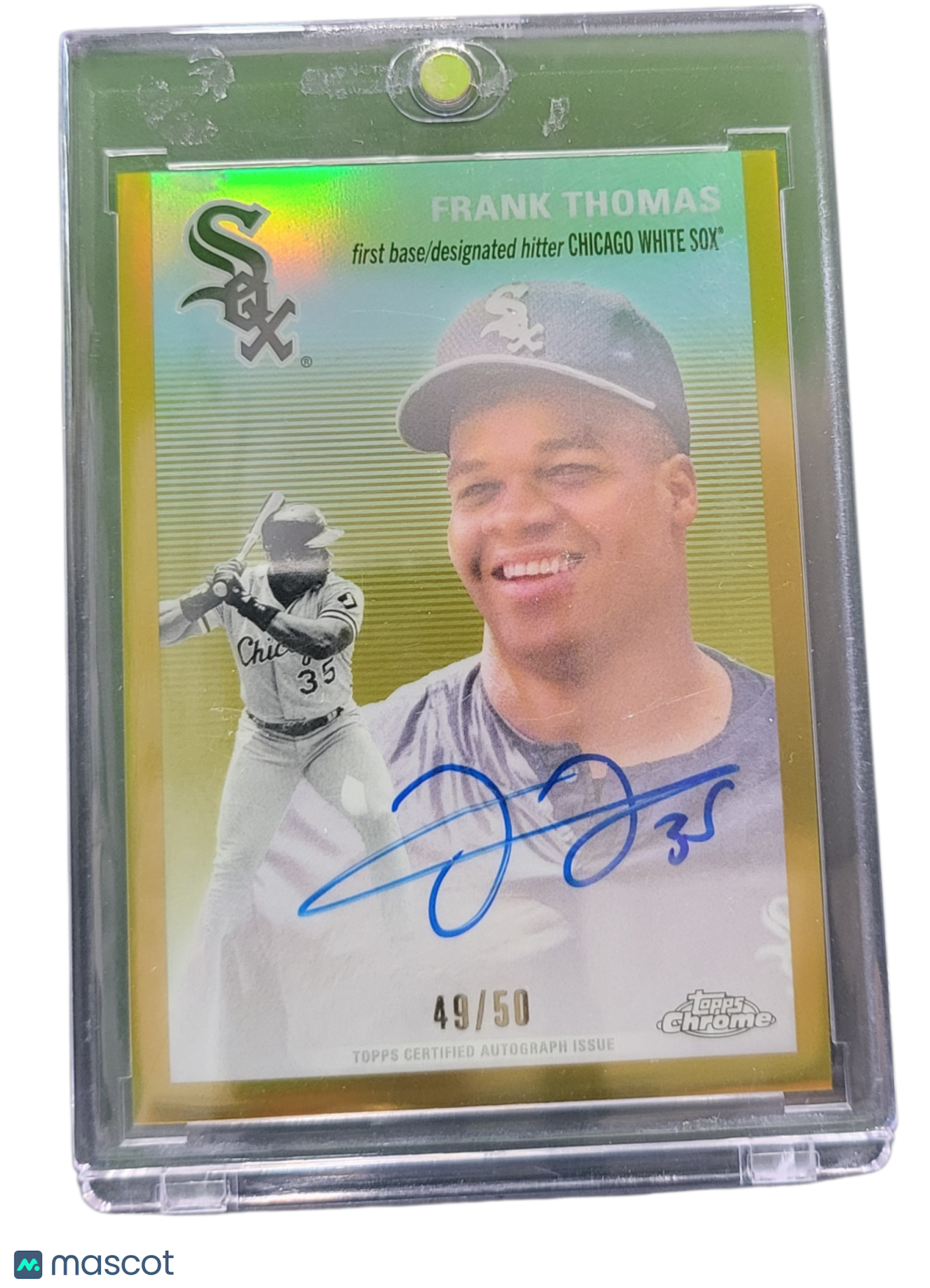 2023 Topps Chrome Platinum Baseball Frank Thomas #CPA-FT Gold Refractor 49/50
