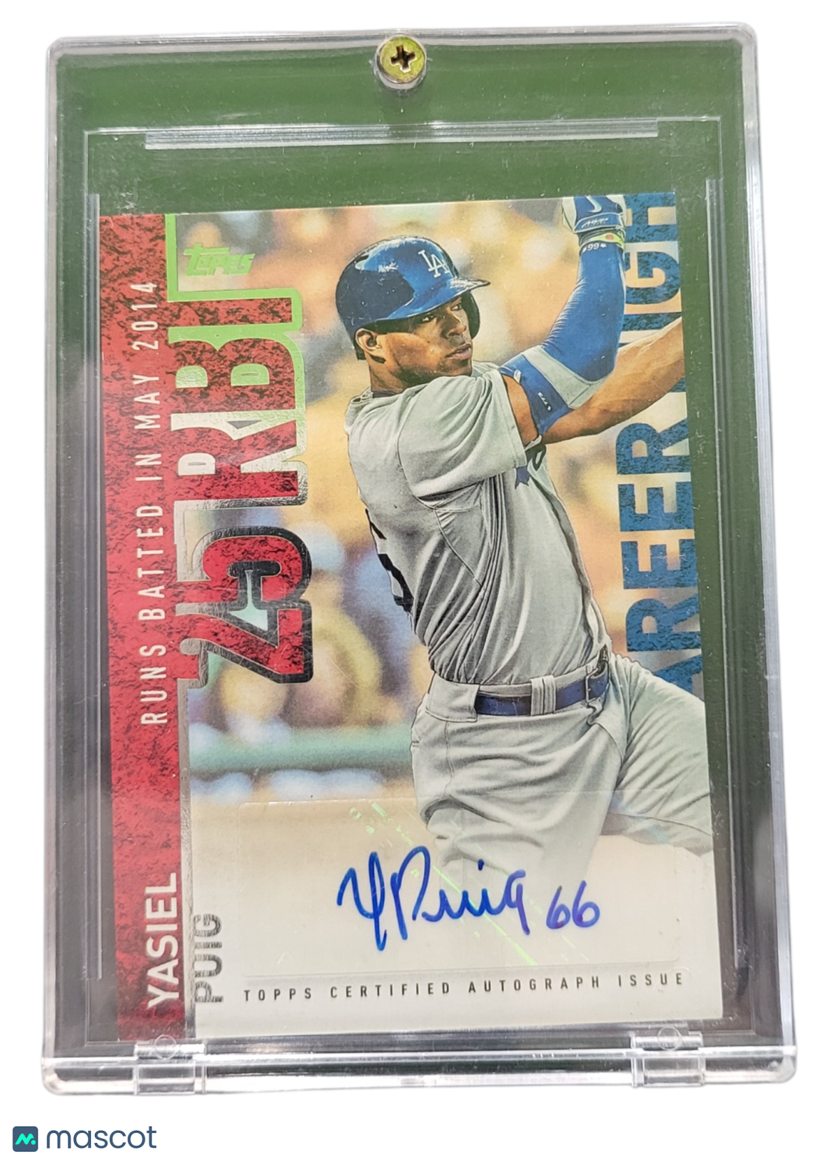 2015 Topps Career High Autographs Yasiel Puig #CH-YP