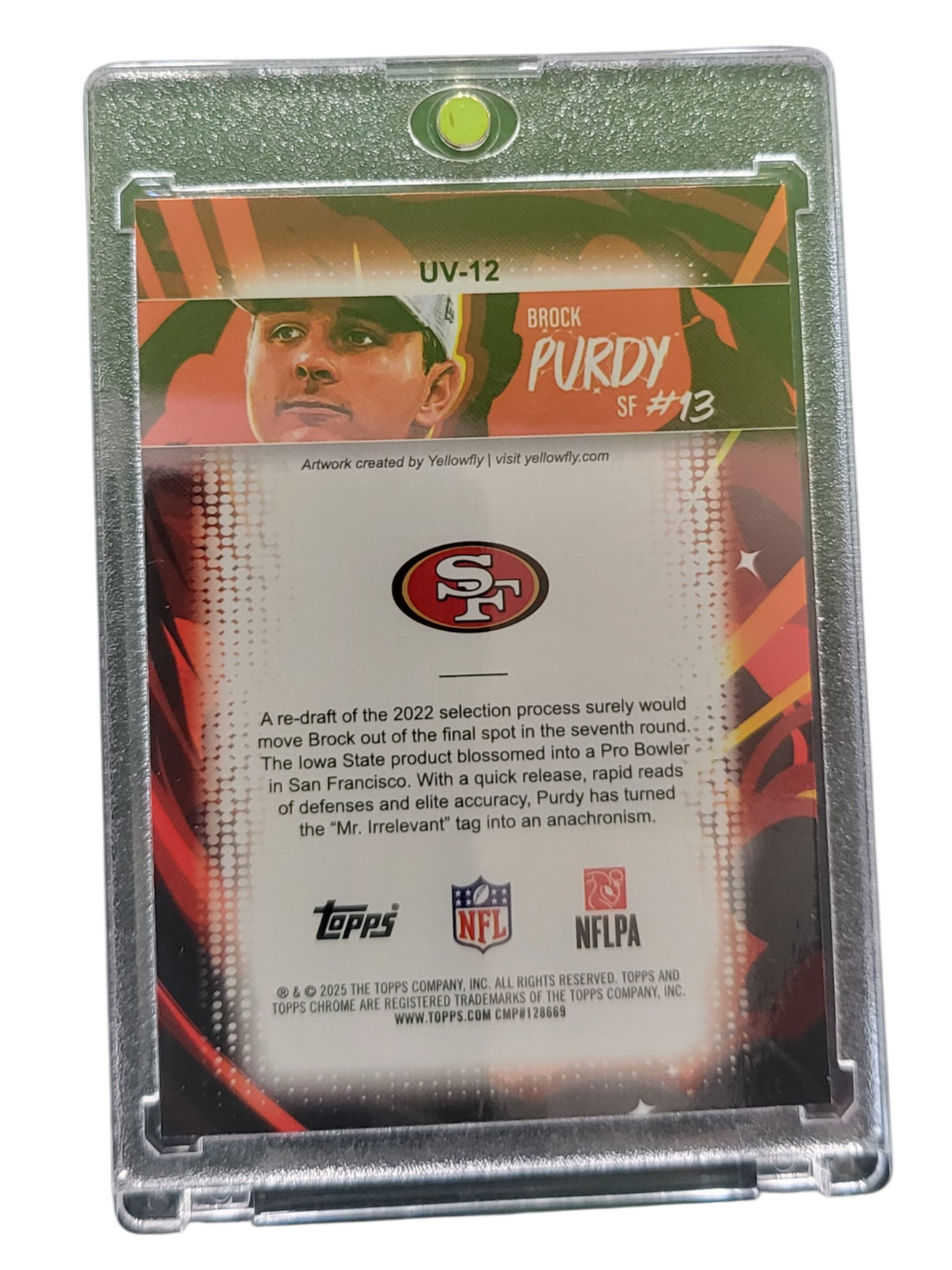 2025 Topps Chrome Ultraviolet Brock Purdy #UV-12