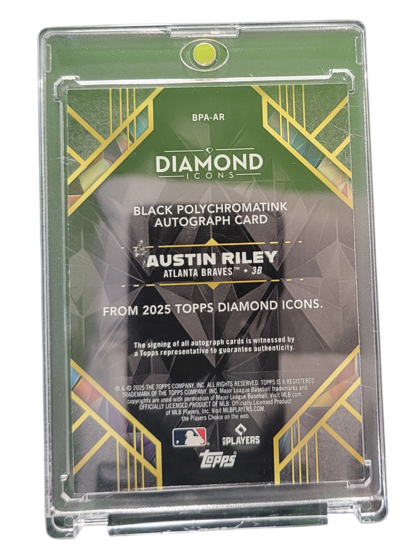 2025 Topps Diamond Icons Austin Riley #BPA-AR Black Polychromatink 06/10