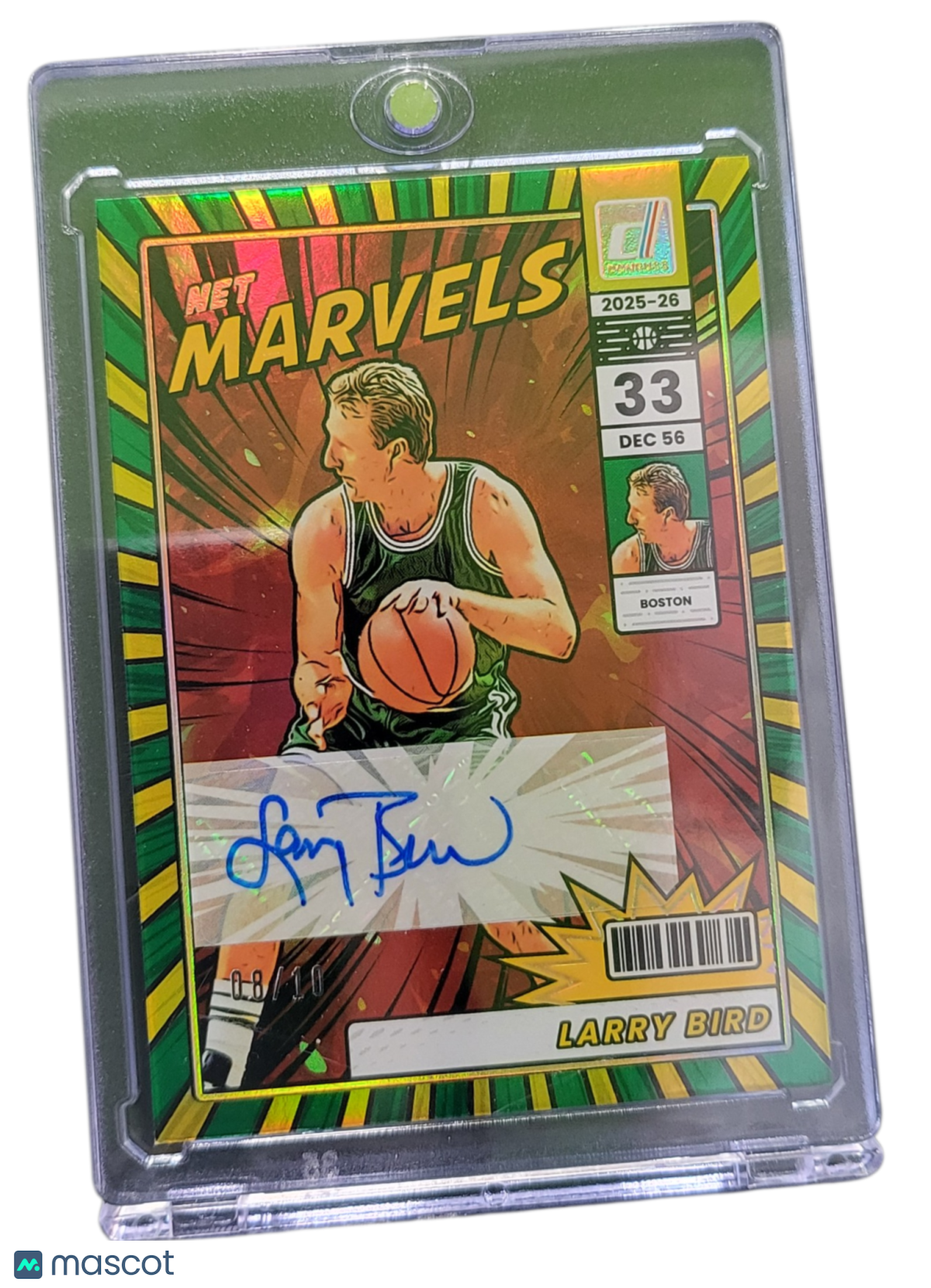 2025 Panini Donruss Net Marvels Larry Bird #NMS-LBR Green 08/10
