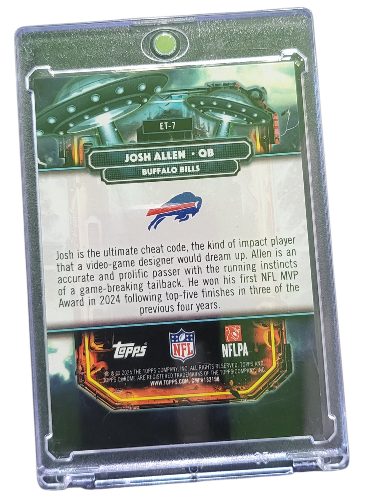 2025 Topps Chrome Ex-Terrestrial Josh Allen #ET-7 Red Refractor