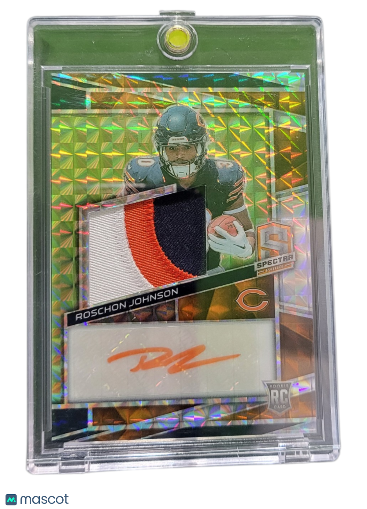 2023 Panini Spectra Roschon Johnson #231 Prizm Autograph Patch RC 51/51