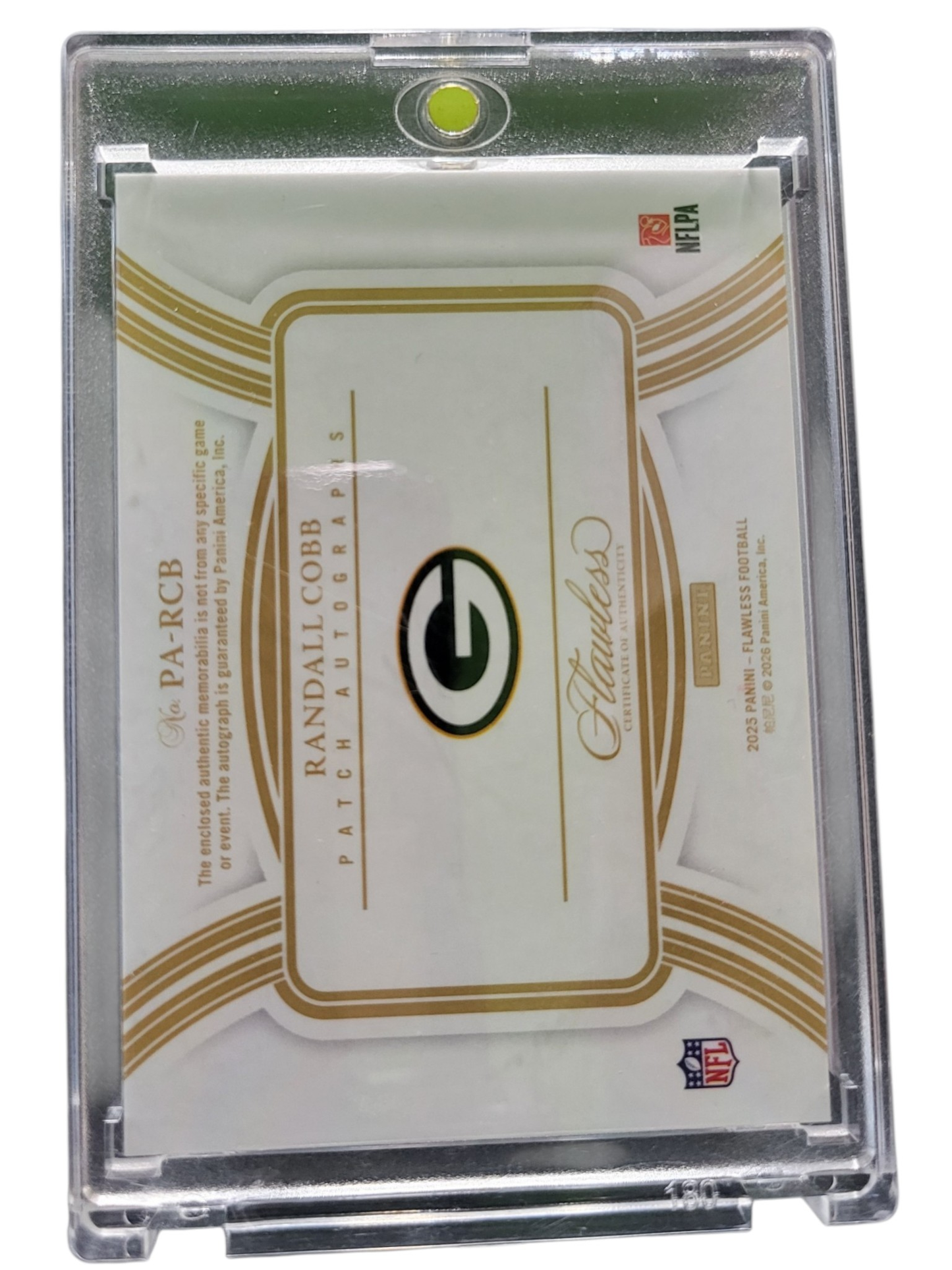 2026 Panini Flawless Randall Cobb #PA-RCB Autograph Nike Swoosh Patch