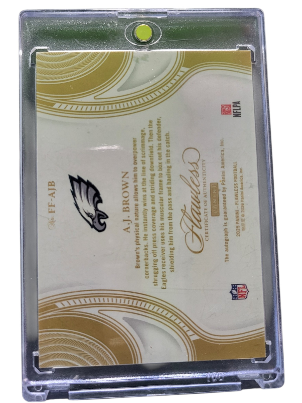 2026 Panini Flawless A.J. Brown #FF-AJB 15/25