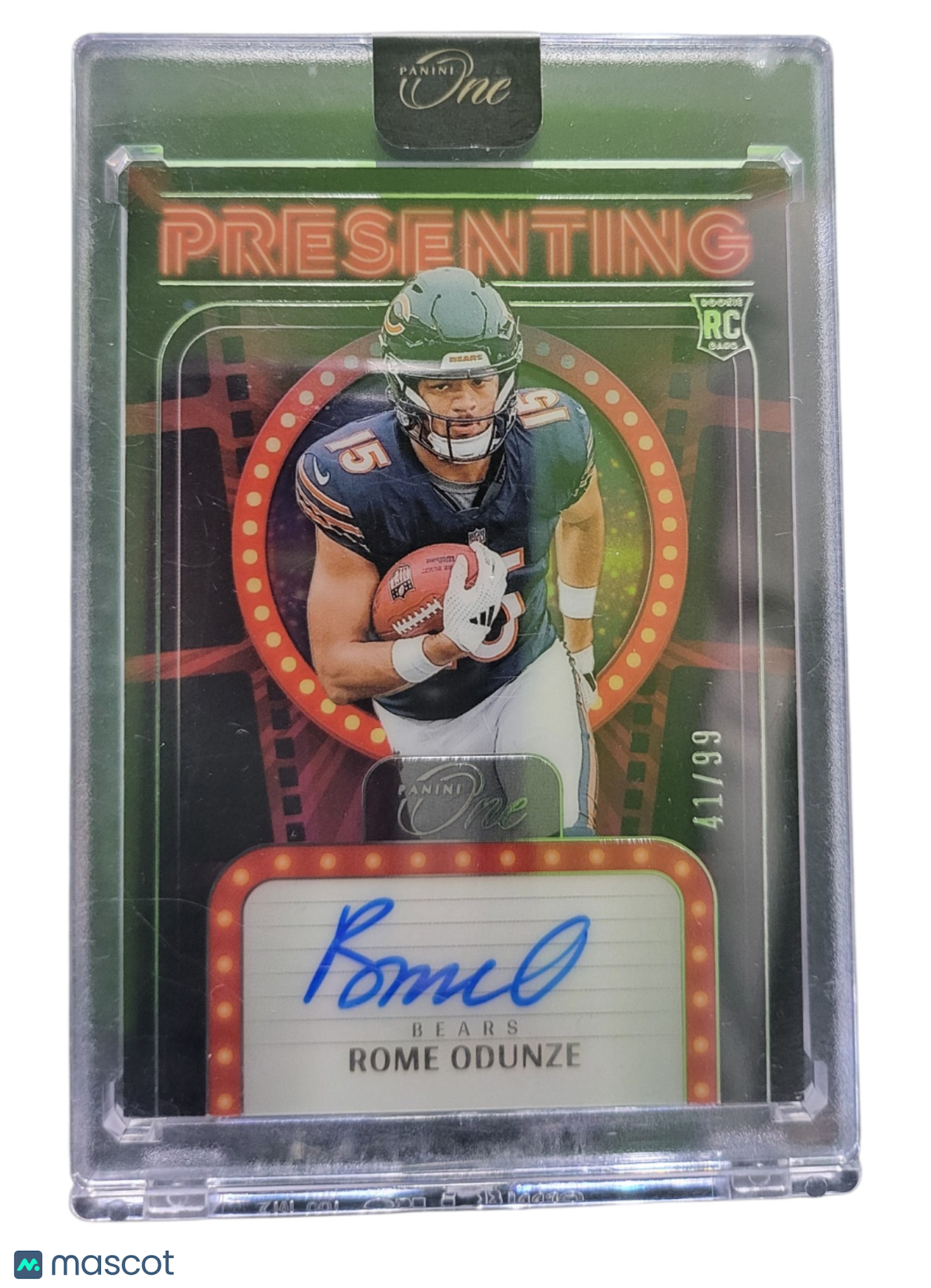 2025 Panini One Presenting Rome Odunze #156 41/99 RC