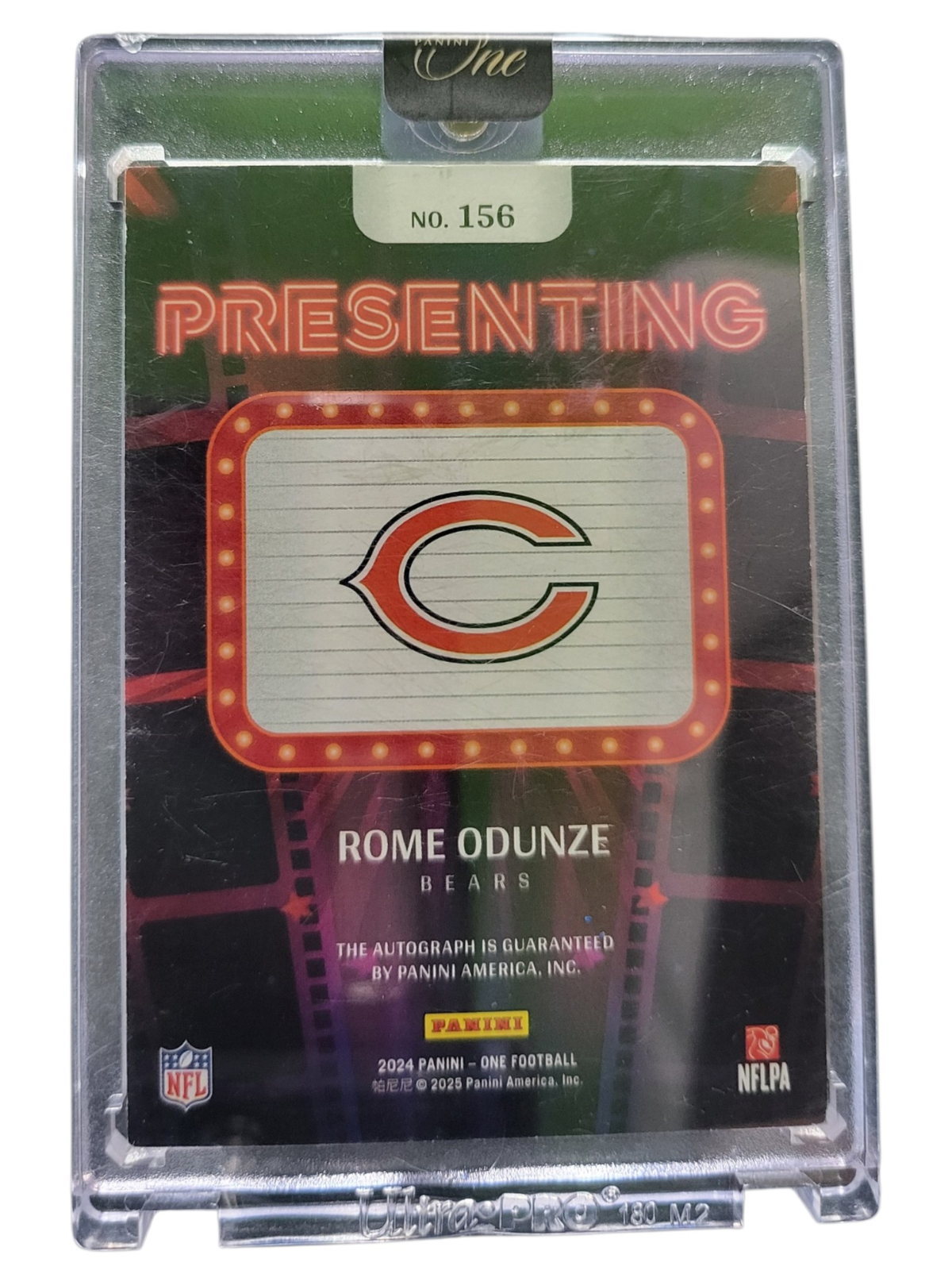 2025 Panini One Presenting Rome Odunze #156 41/99 RC