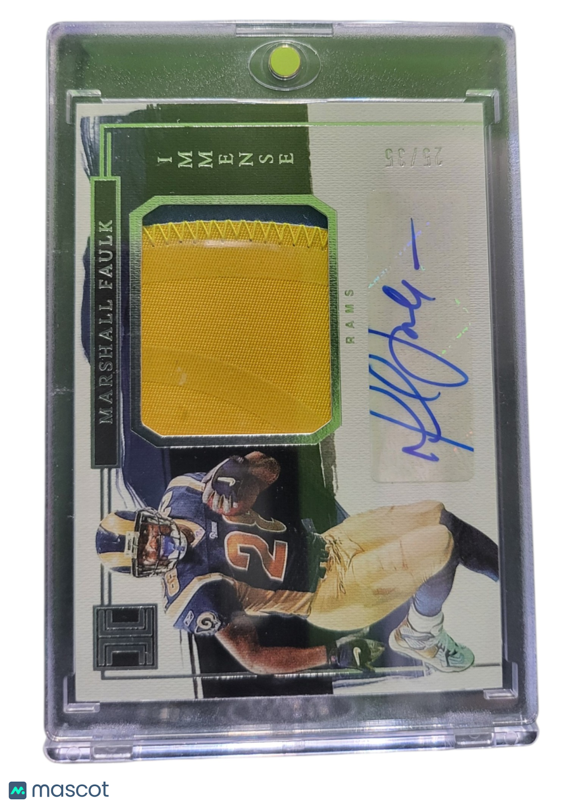 2023 Panini Impeccable Marshall Faulk #IPA-MF Autograph Patch
