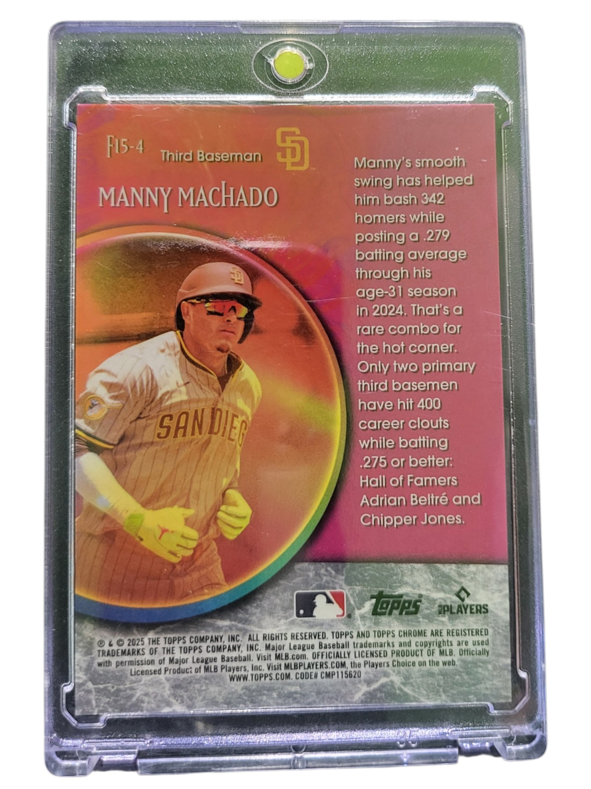 2025 Topps Chrome Fortune 15 Manny Machado #F15-4 5/5