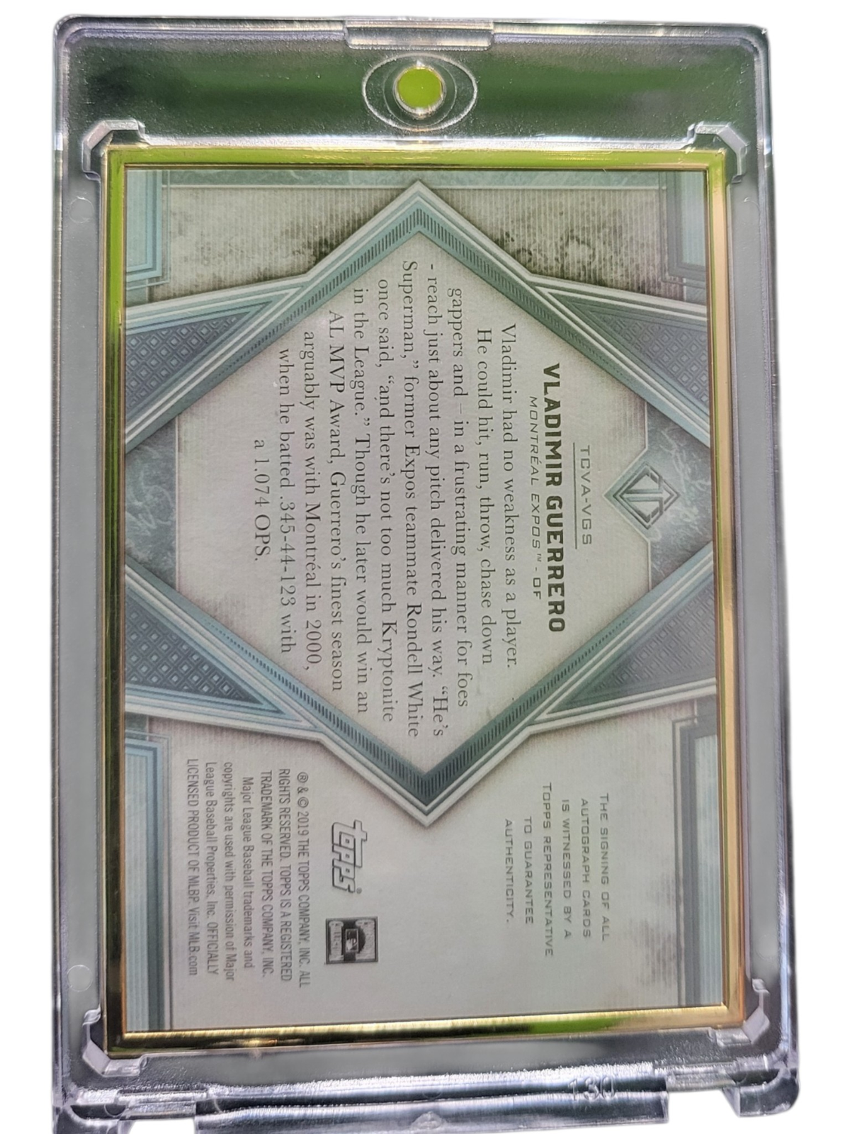 2019 Topps Tribute Vladimir Guerrero #TCVA-VGS Green 21/25
