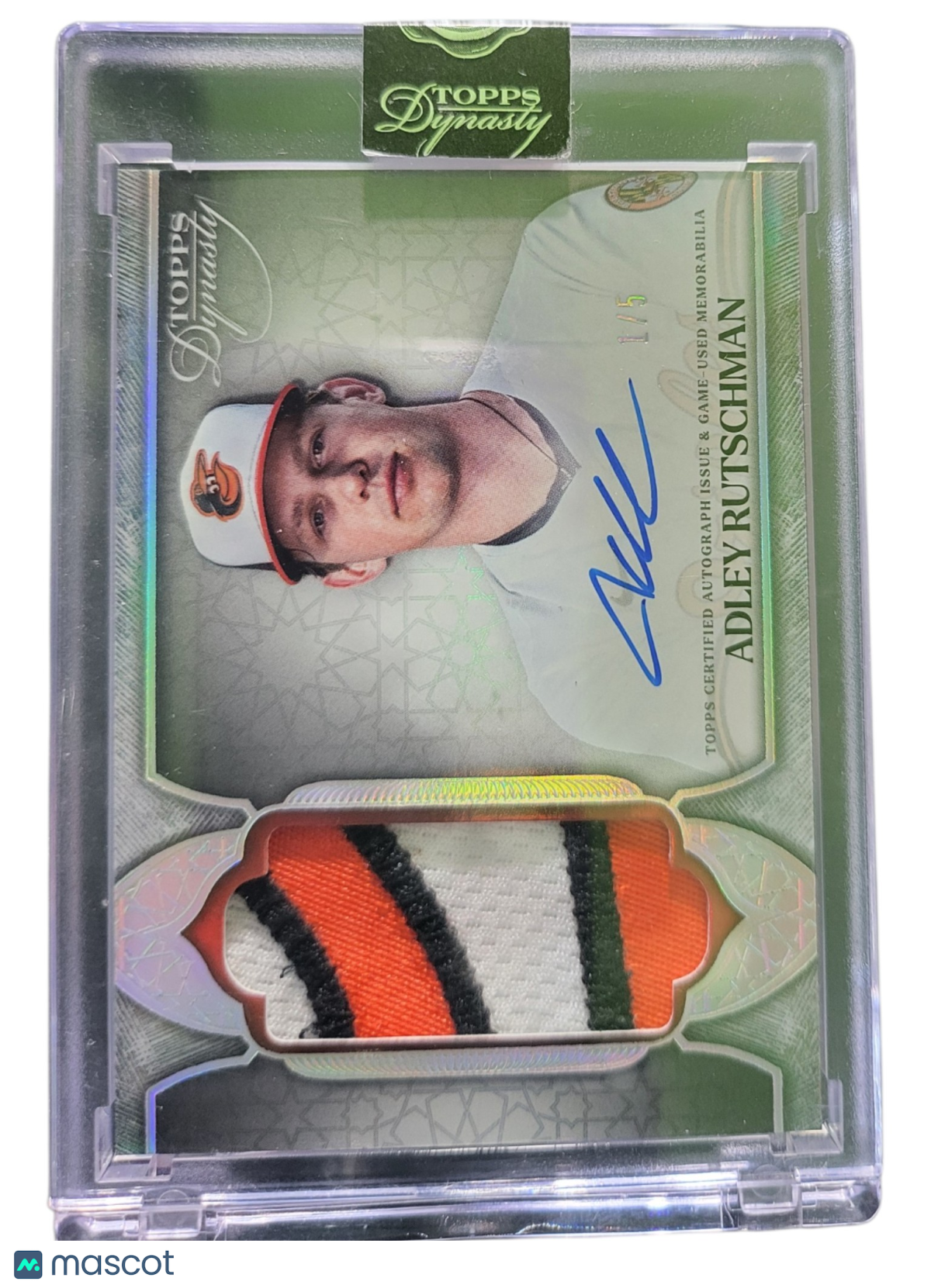 2025 Topps Dynasty Adley Rutschman #DAP-ARU7 Autograph Patch 1 / 5 Memorabilia