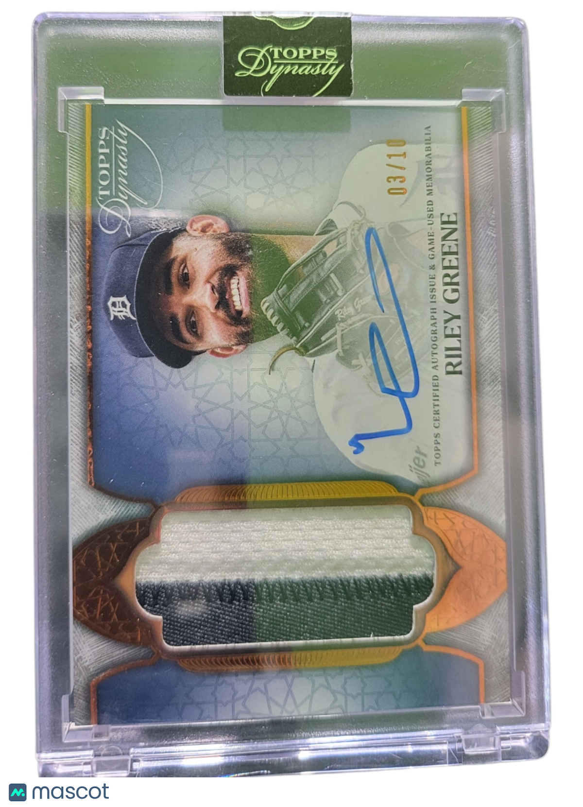2025 Topps Dynasty Riley Greene #DAP-RG1 03/10 Patch Memorabilia