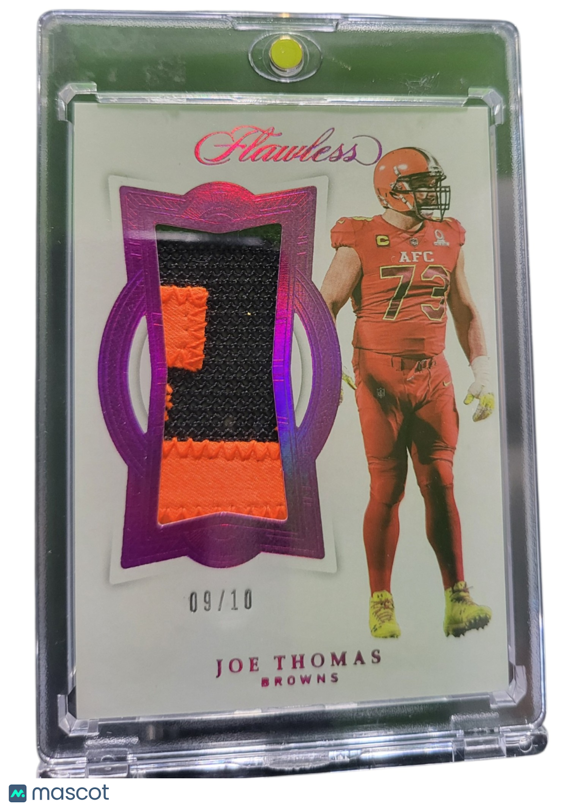 2019 Panini Flawless Football Joe Thomas #PA-JT 09/10 Patch Memorabilia