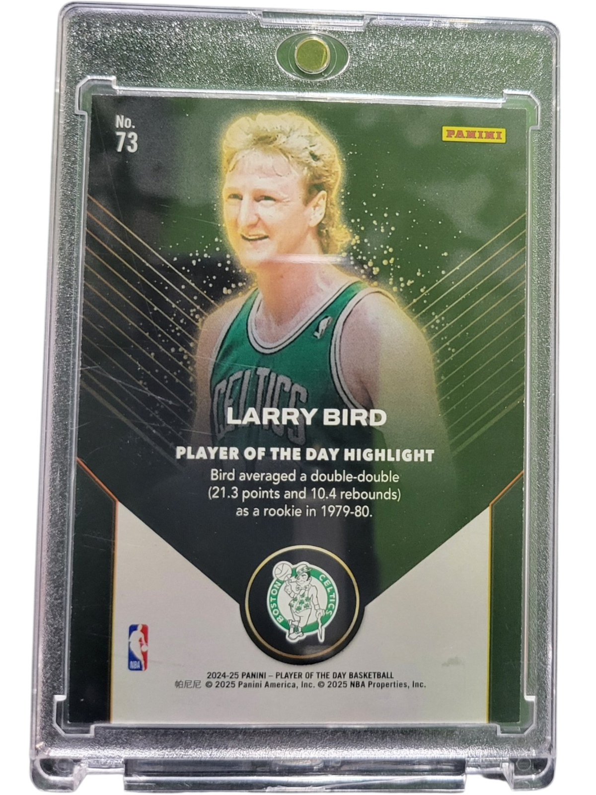 2025 Panini Player of the Day Larry Bird #73 2/5
