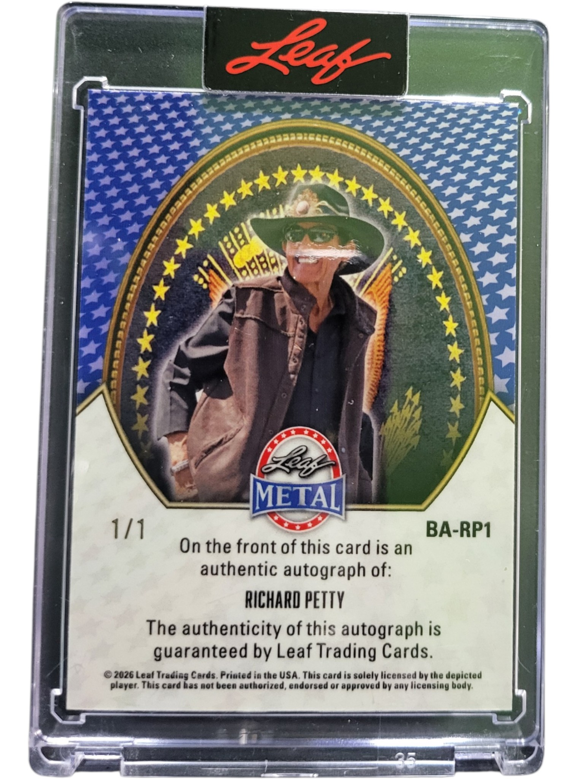 2026 Leaf Metal Richard Petty #BA-RP1 Pink Stars 1/1