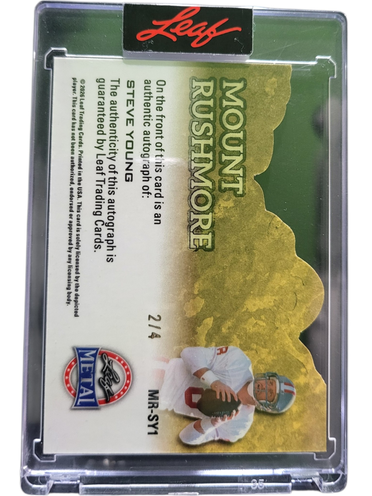 2026 Leaf Metal Mount Rushmore Steve Young #MR-SY1 Orange 2/4