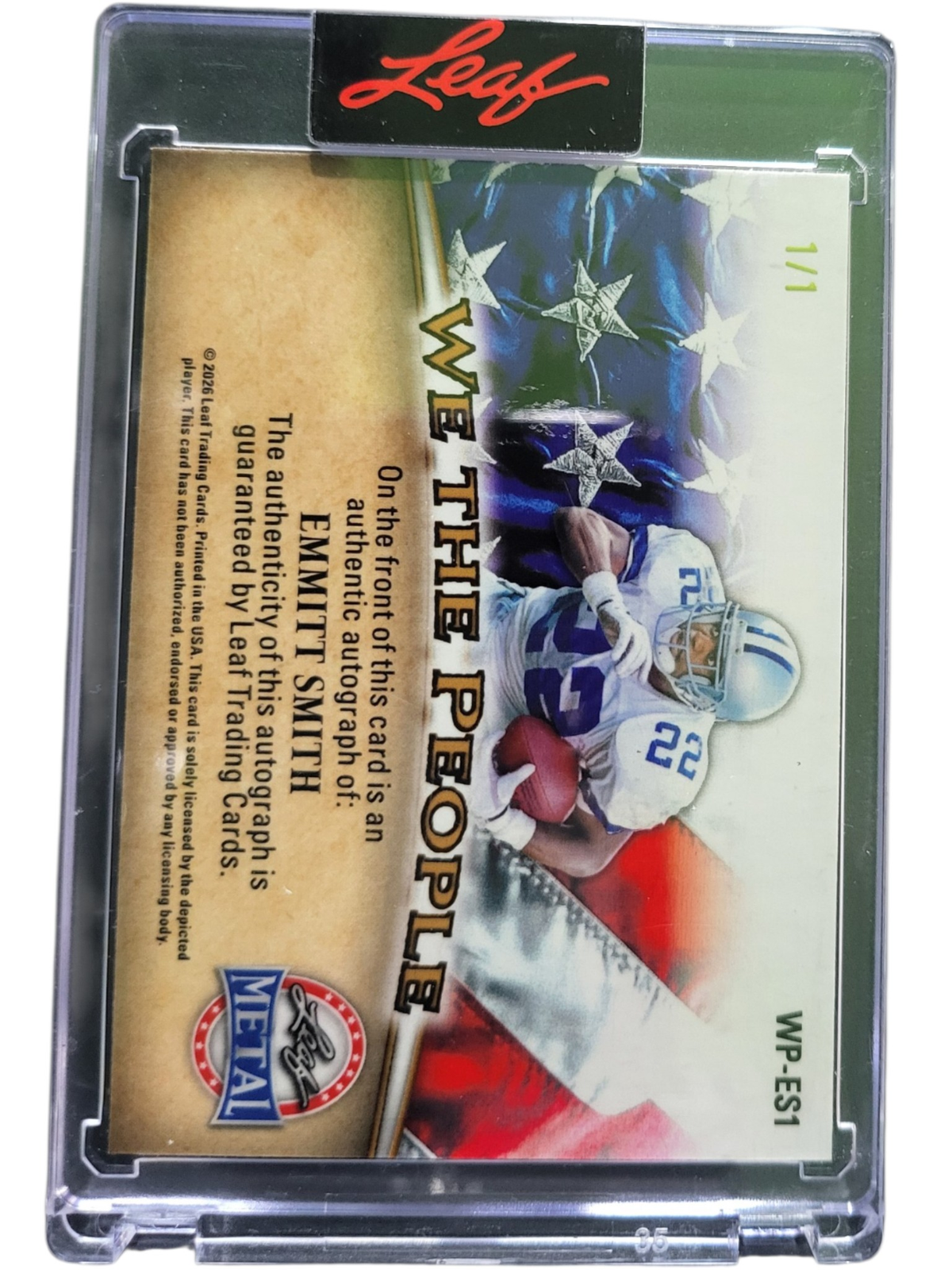 2026 Leaf Metal We The People Emmitt Smith #WP-ES1 1/1
