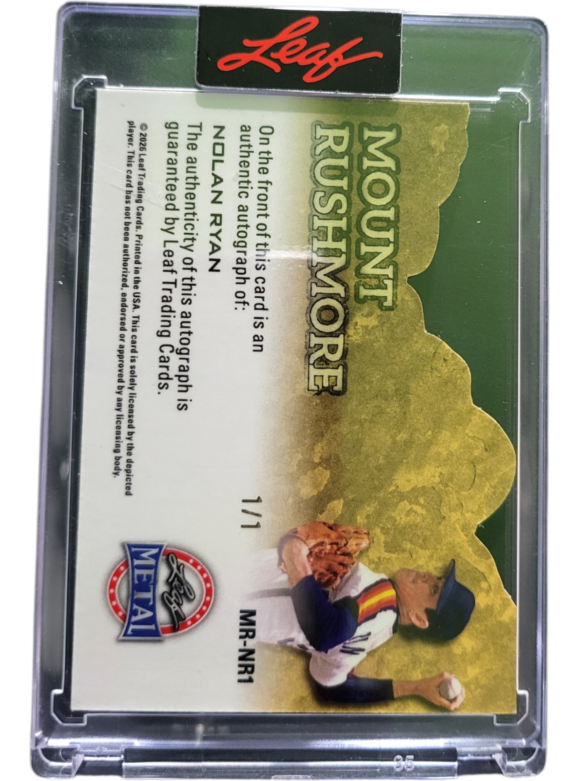 2026 Leaf Metal Mount Rushmore Nolan Ryan #MR-NR1 1/1