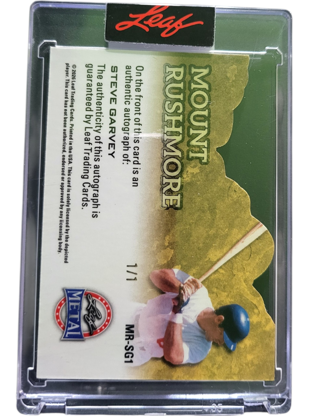 2026 Leaf Metal Mount Rushmore Steve Garvey #MR-SG1 Gold 1/1