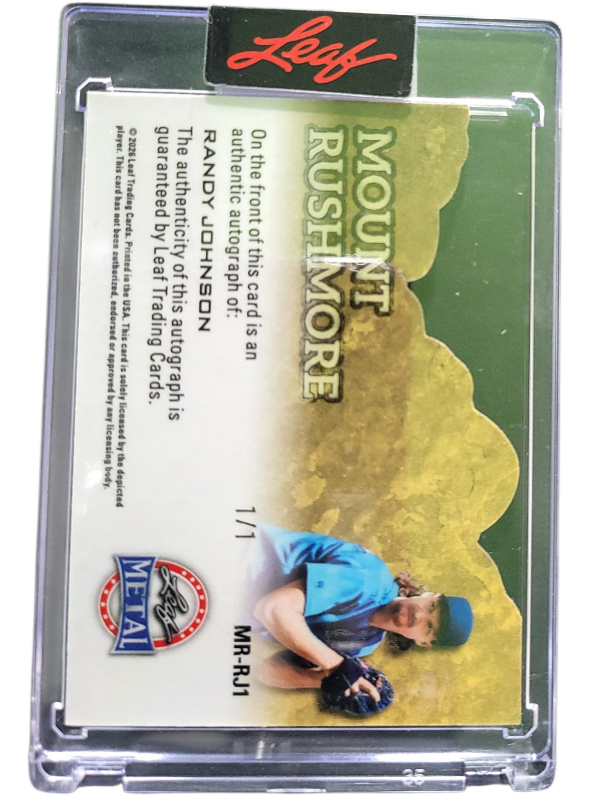 2026 Leaf Metal Mount Rushmore Randy Johnson #MR-RJ1 Orange 1/1