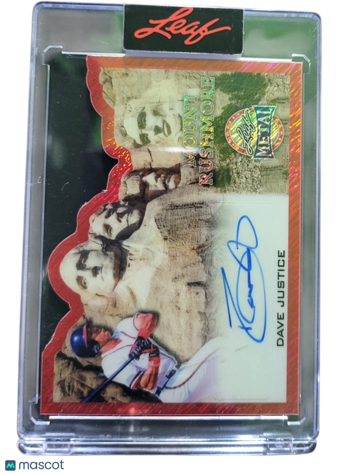2026 Leaf Metal Mount Rushmore Dave Justice #MR-DJ1 Red 2/2