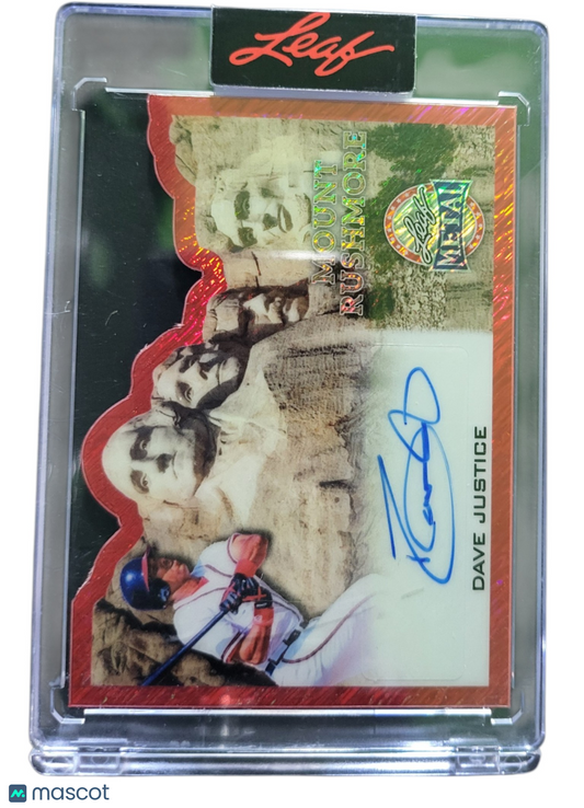 2026 Leaf Metal Mount Rushmore Dave Justice #MR-DJ1 Red 2/2