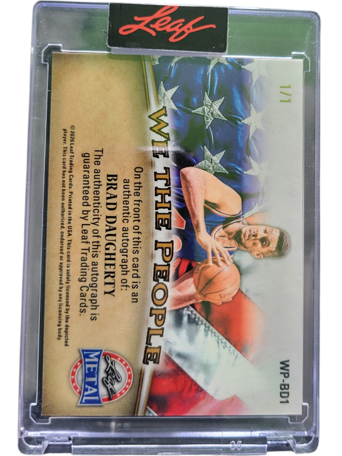 2026 Leaf Metal We The People Brad Daugherty #WP-BD1 1/1
