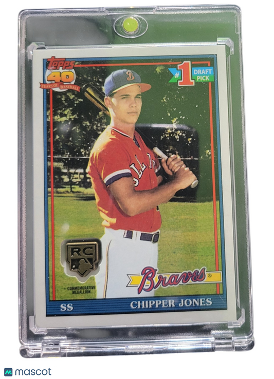 2020 Topps Baseball Series One Chipper Jones #RCR-CJ Commemorative Medallion RC