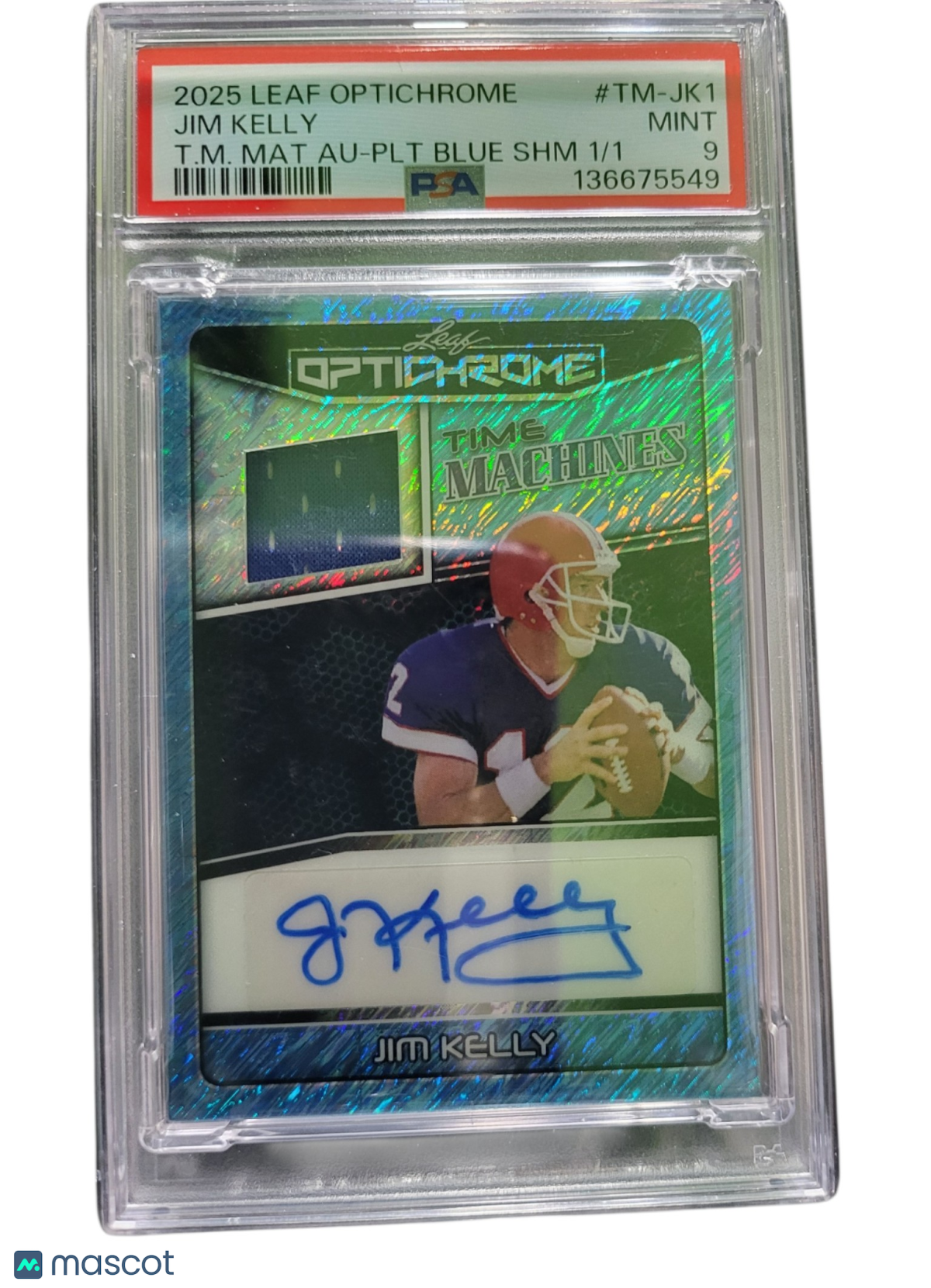 2025 Leaf Optichrome Time Machines Jim Kelly #TM-JK1 Blue Shimmer Patch 1/1