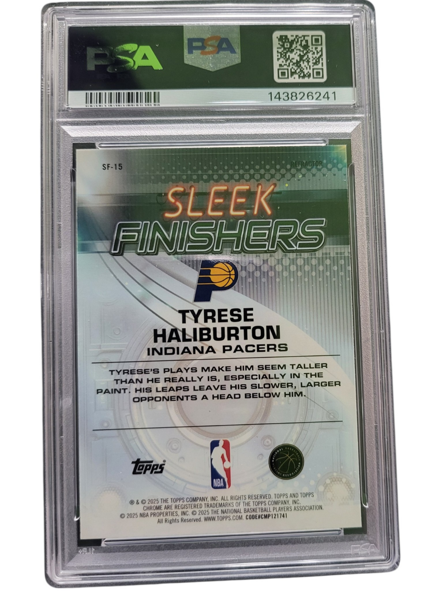 2025 Topps Chrome Sleek Finishers Tyrese Haliburton #SF-15 Refractor