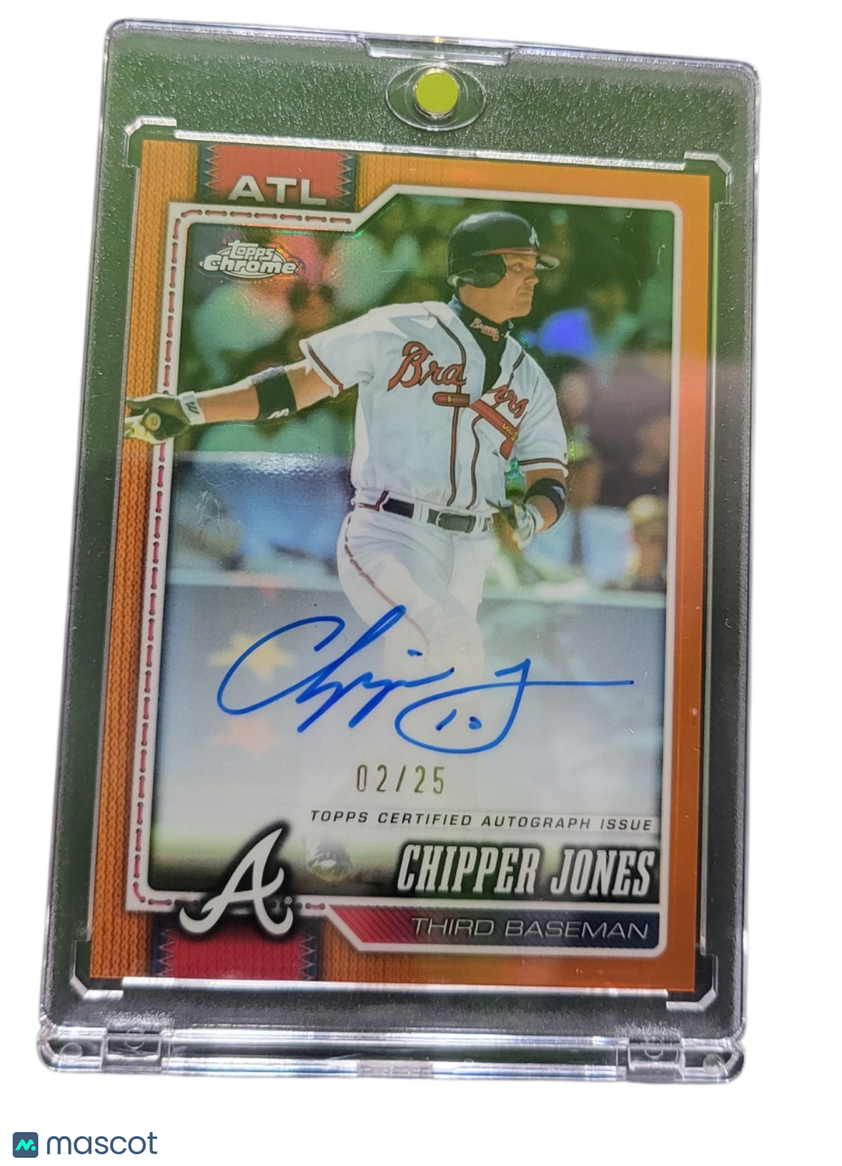 2016 Topps Chrome Chipper Jones #CLA-CJ Orange Refractor 02/25