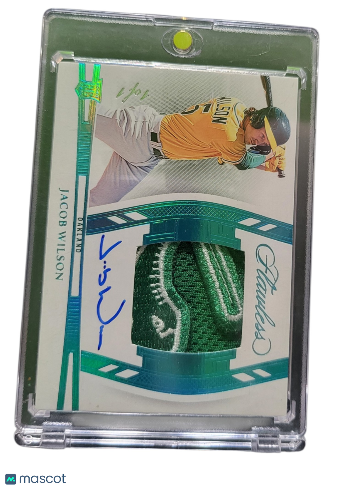2024 Panini Flawless Jacob Wilson #DPH-JW Green Patch Memorabilia